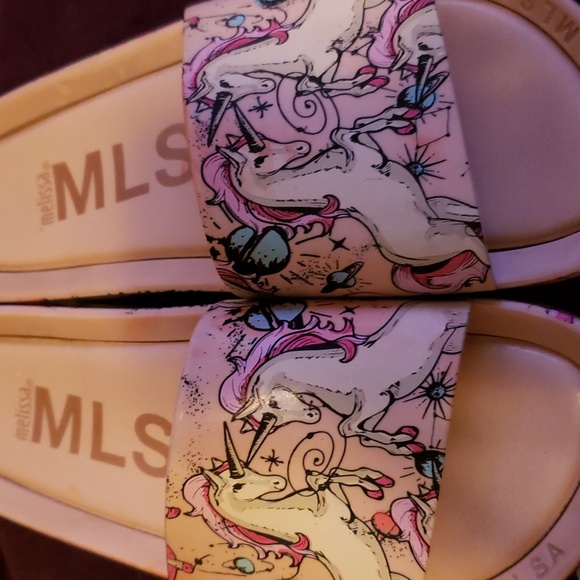 EUC MLSA by Melissa Pink Unicorn Beach Slides (6)-$25 for 2 | Shoe Sale Promo - Picture 6 of 9